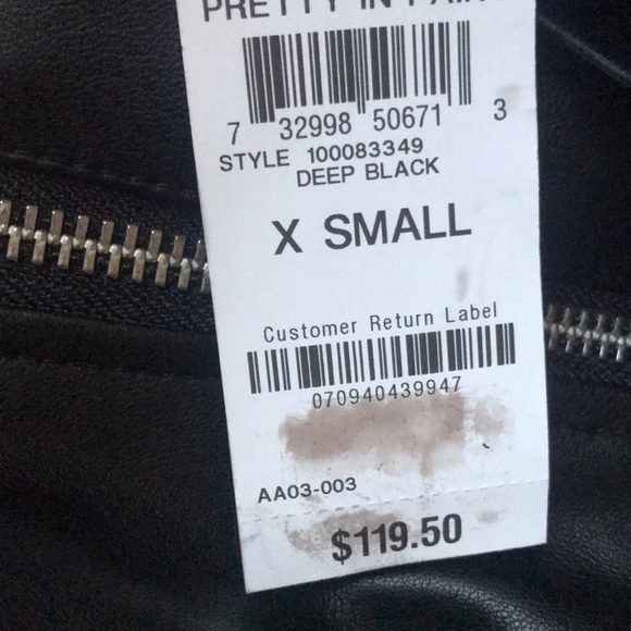 ❗️NWT❗️Bar III Deep Black Faux Leather Jacket - Picture 10 of 10